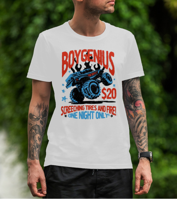 Boygenius The Boys Screeching Tires And Fire $20 One Night Only T-Shirt