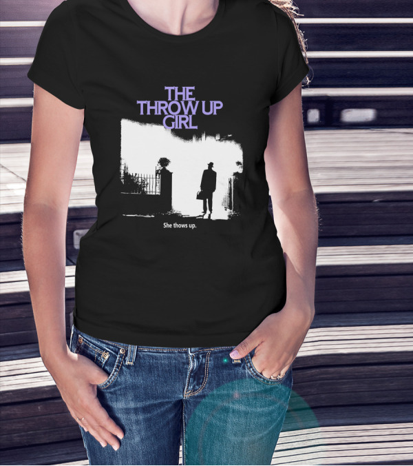 Alex Pardee The Throw Up Girl She Throws Up Mysterious Silhouette Scene T-Shirt