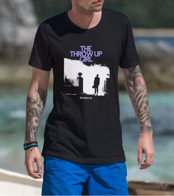 Alex Pardee The Throw Up Girl She Throws Up Mysterious Silhouette Scene T-Shirt