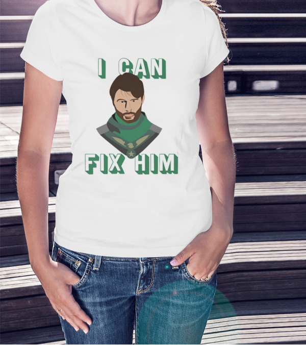 Nerdy Squirrel Studios Soldier Boy I Can Fix Him Dark Green Costume T-Shirt