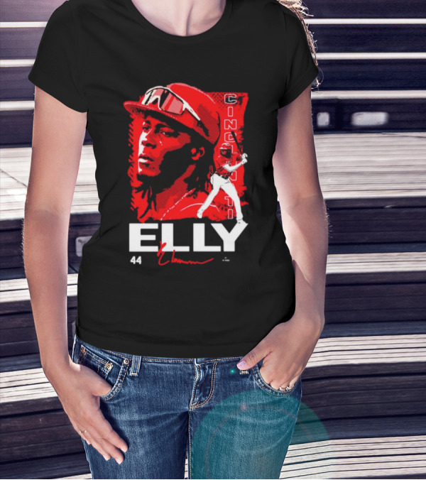 ELLY De La Cruz Cincinnati 44 Playmaker Baseball T-Shirt