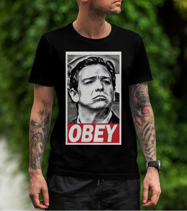 Never Desantis Obey Portrait T-Shirt
