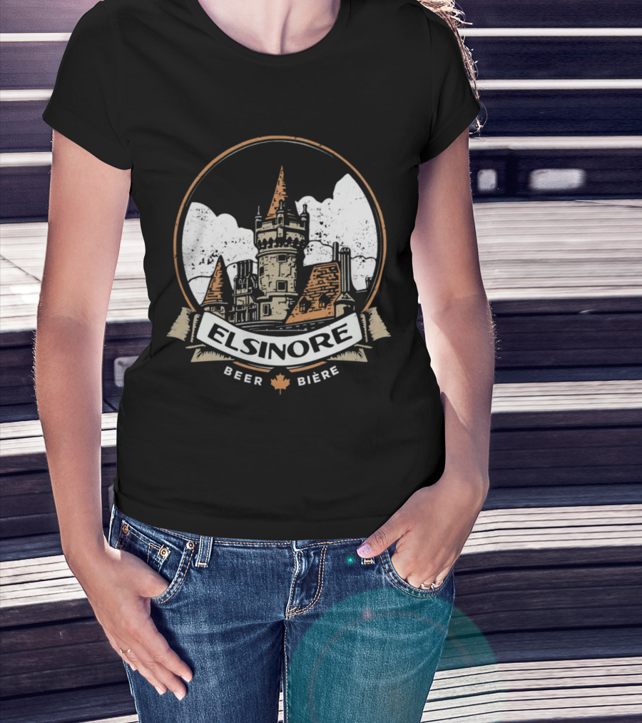 Elsinore Beer Strange Brew Castle With Maple Leaf Biere T-Shirt