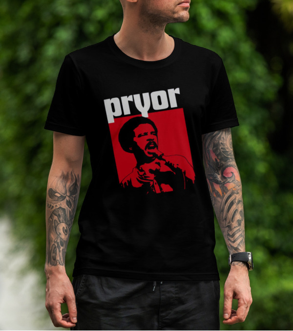 Pryor Richard Pryor Red Stencil Shop T-Shirt