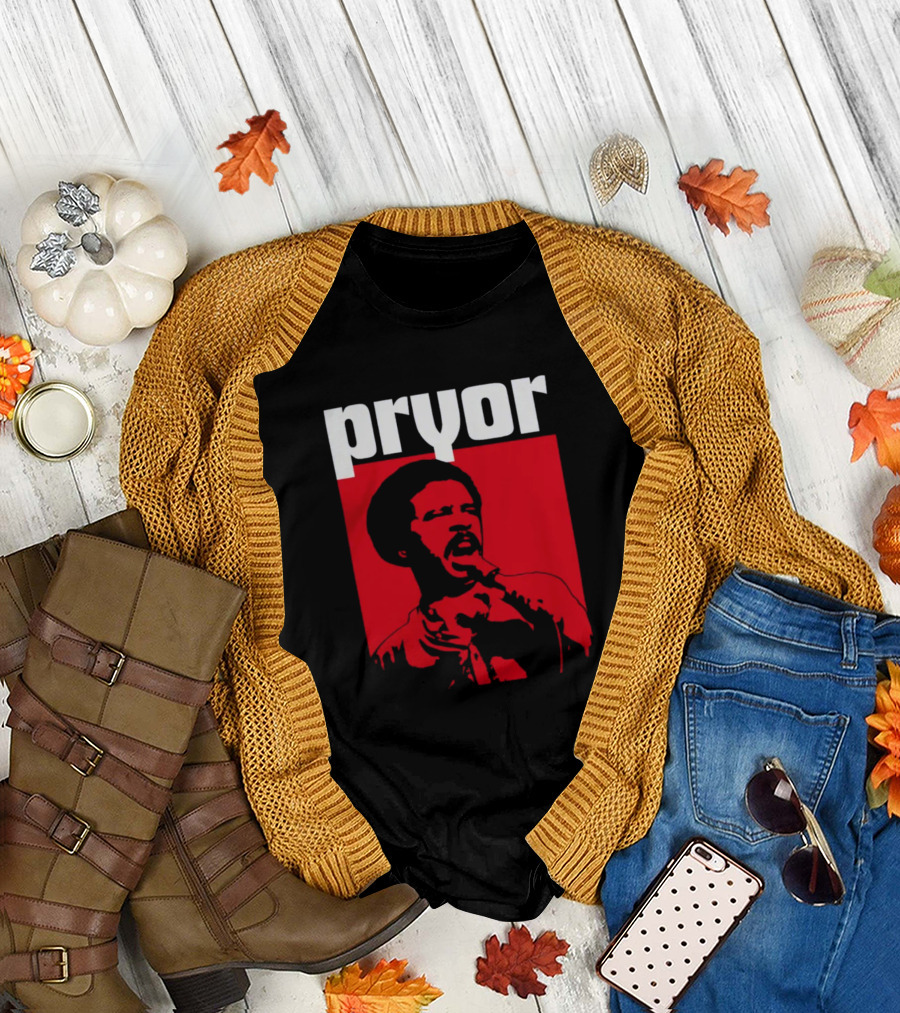 Pryor Richard Pryor Red Stencil Shop T-Shirt