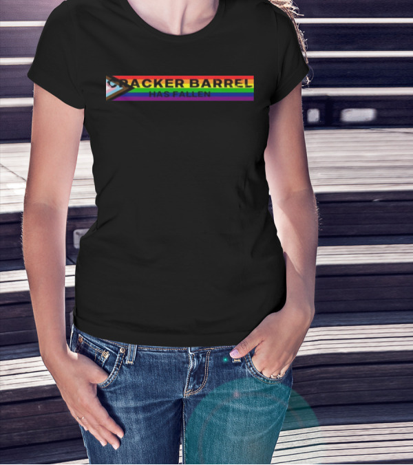 Cracker Barrel Has Fallen Progressive Pride Flag T-Shirt