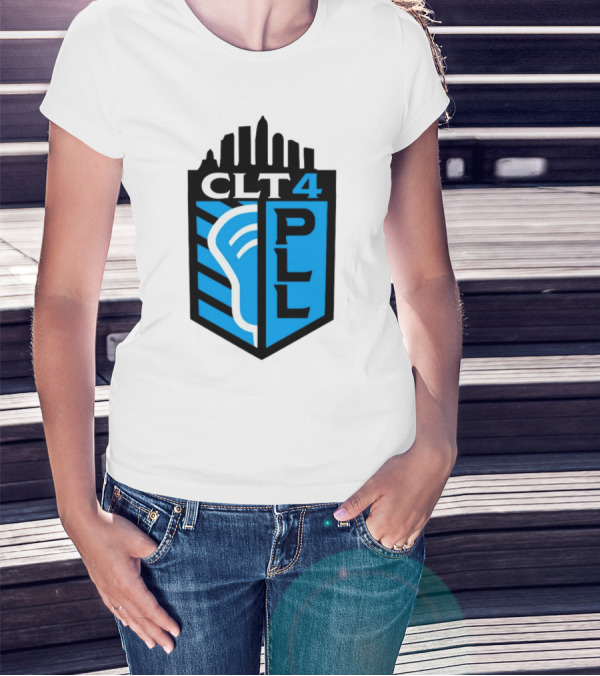 Premier Lacrosse League CLT 4 Logo PLL T-Shirt