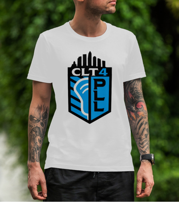 Premier Lacrosse League CLT 4 Logo PLL T-Shirt