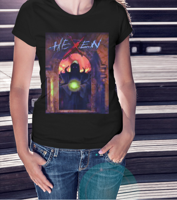 Hexen Mysterious Hooded Figure With Glowing Orb T-Shirt