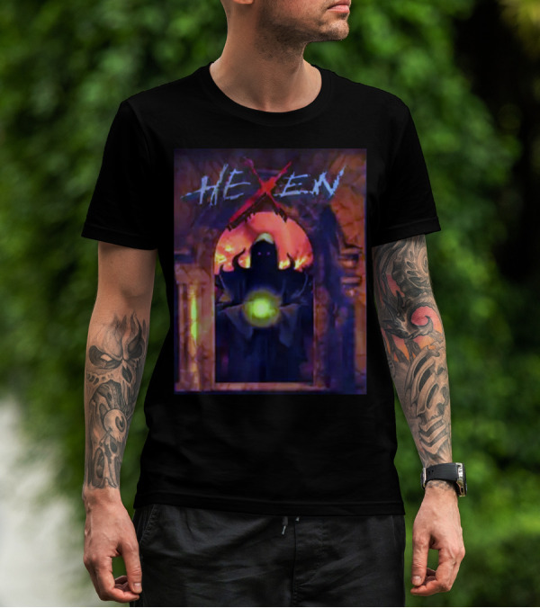 Hexen Mysterious Hooded Figure With Glowing Orb T-Shirt