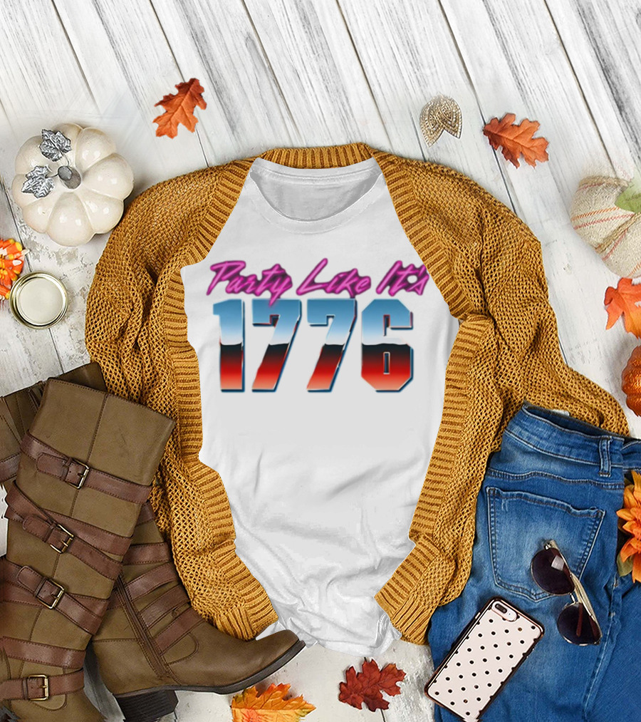 Shitheadsteve Party Like It's 1776 Retro Neon T-Shirt