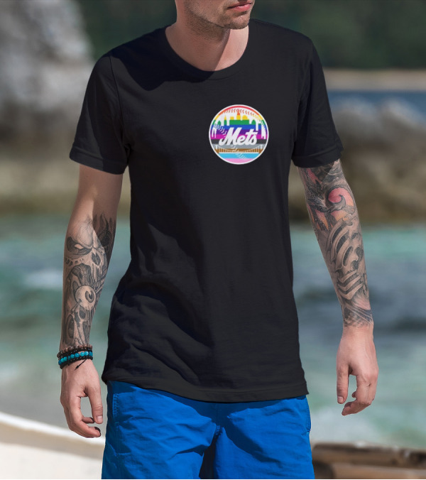 Tia Alex New York Mets Rainbow Pride T-Shirt