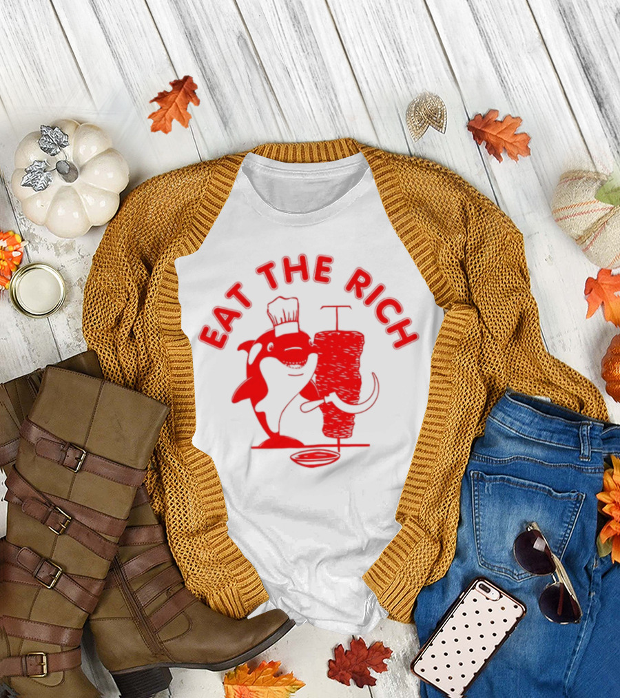 Ballena Gladis Eat The Rich Chef Orca with Meat Spit T-Shirt