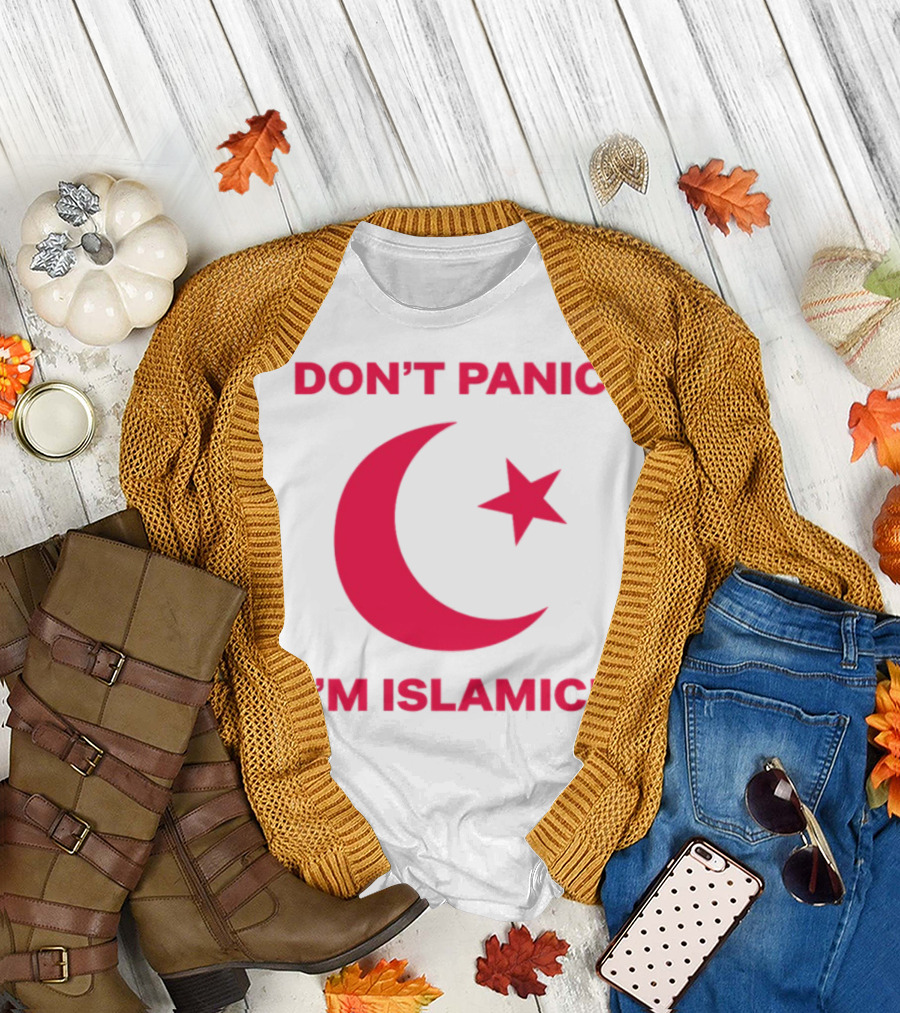 DON'T PANIC I'M ISLAMIC Crescent Star T-Shirt