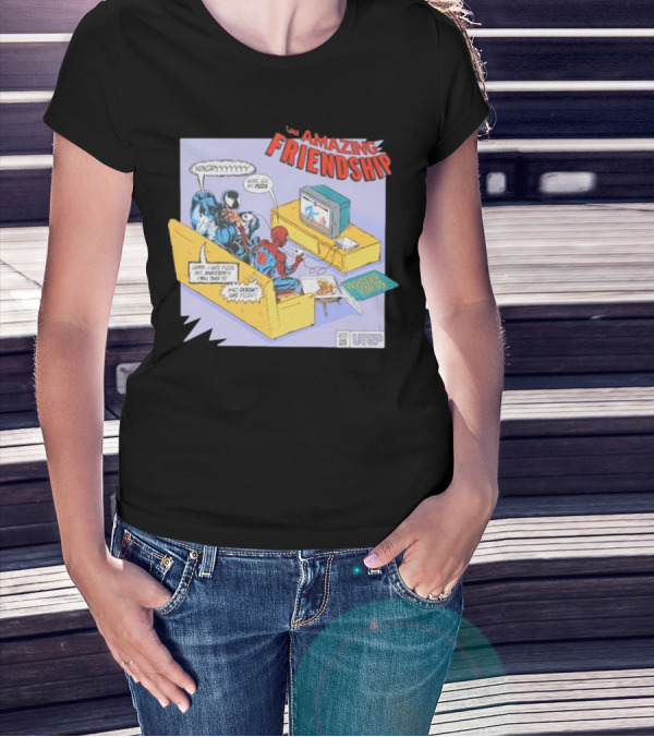 Hungry Pizza Lovers Unite On Couch With Amazing Friendship TV T-Shirt