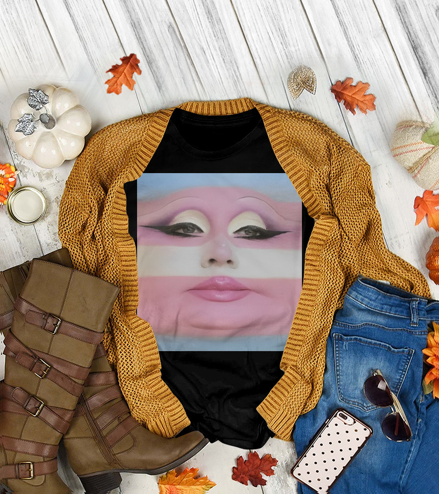 Juno Birch Transgender Flag Face T-Shirt