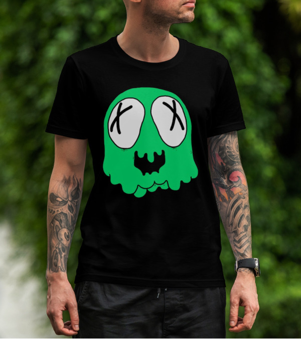 Sludge Life Shop Ghost Green Blob With X Eyes T-Shirt