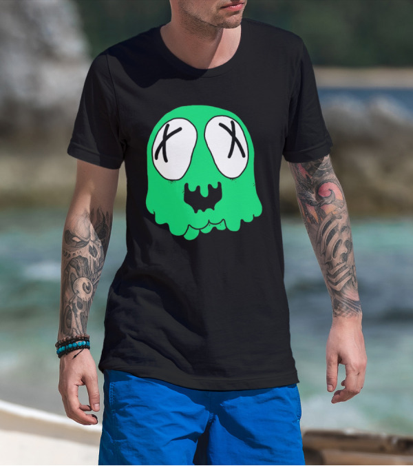 Sludge Life Shop Ghost Green Blob With X Eyes T-Shirt