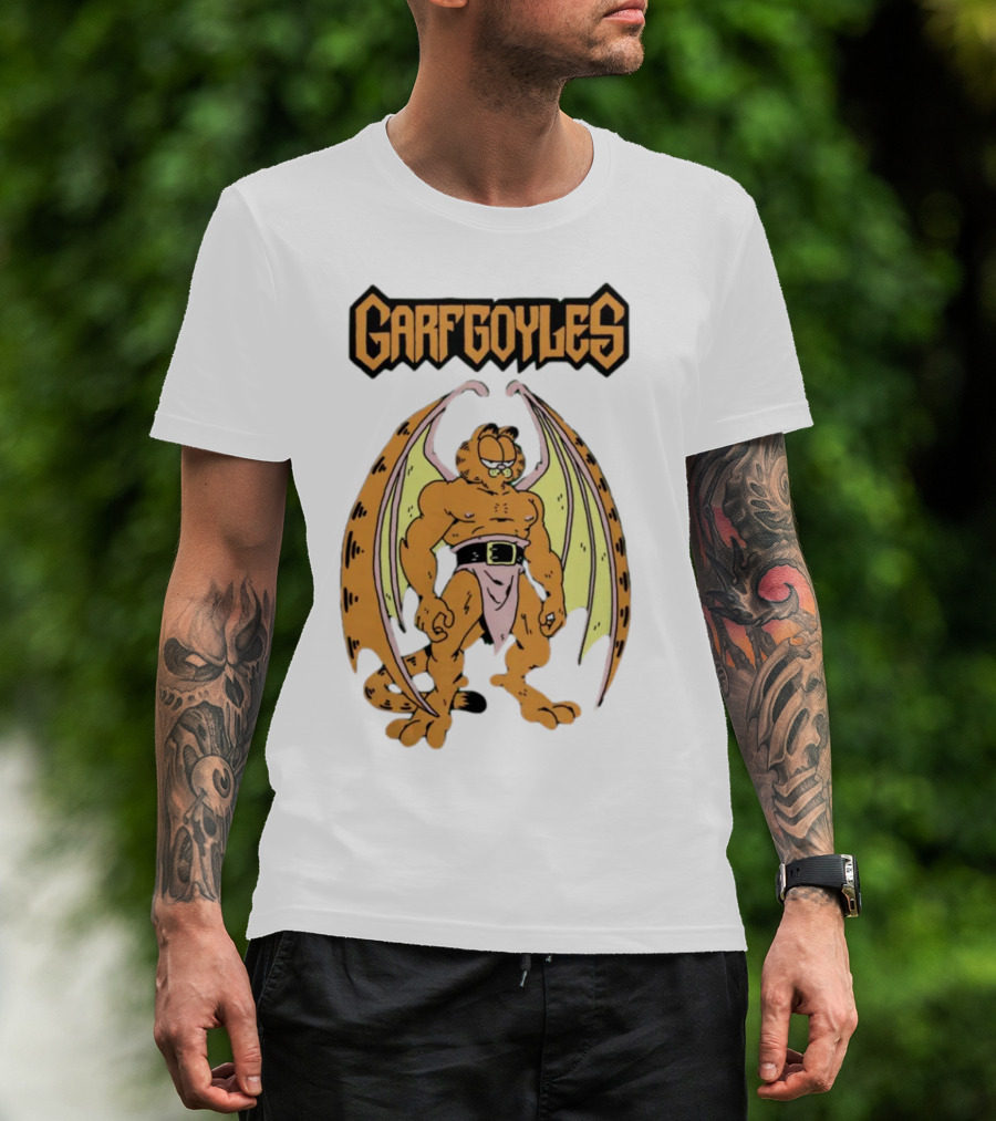 Garfgoyles Garfield David C. Smith T-Shirt