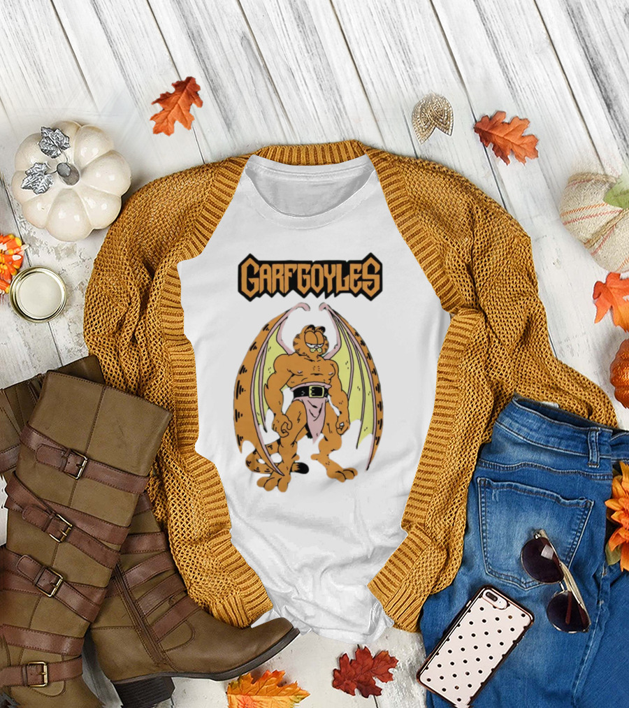 Garfgoyles Garfield David C. Smith T-Shirt