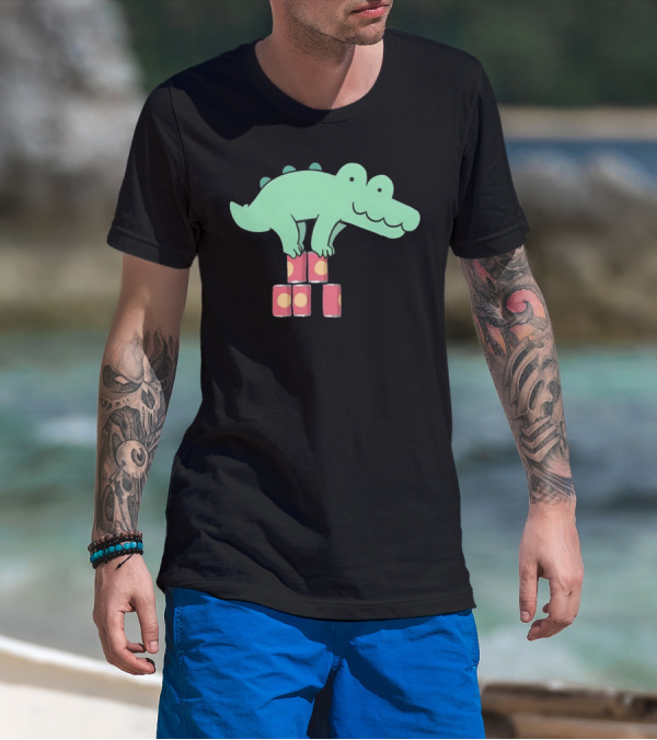 Deadlycomics Orlando Alligator Balancing On Cans T-Shirt