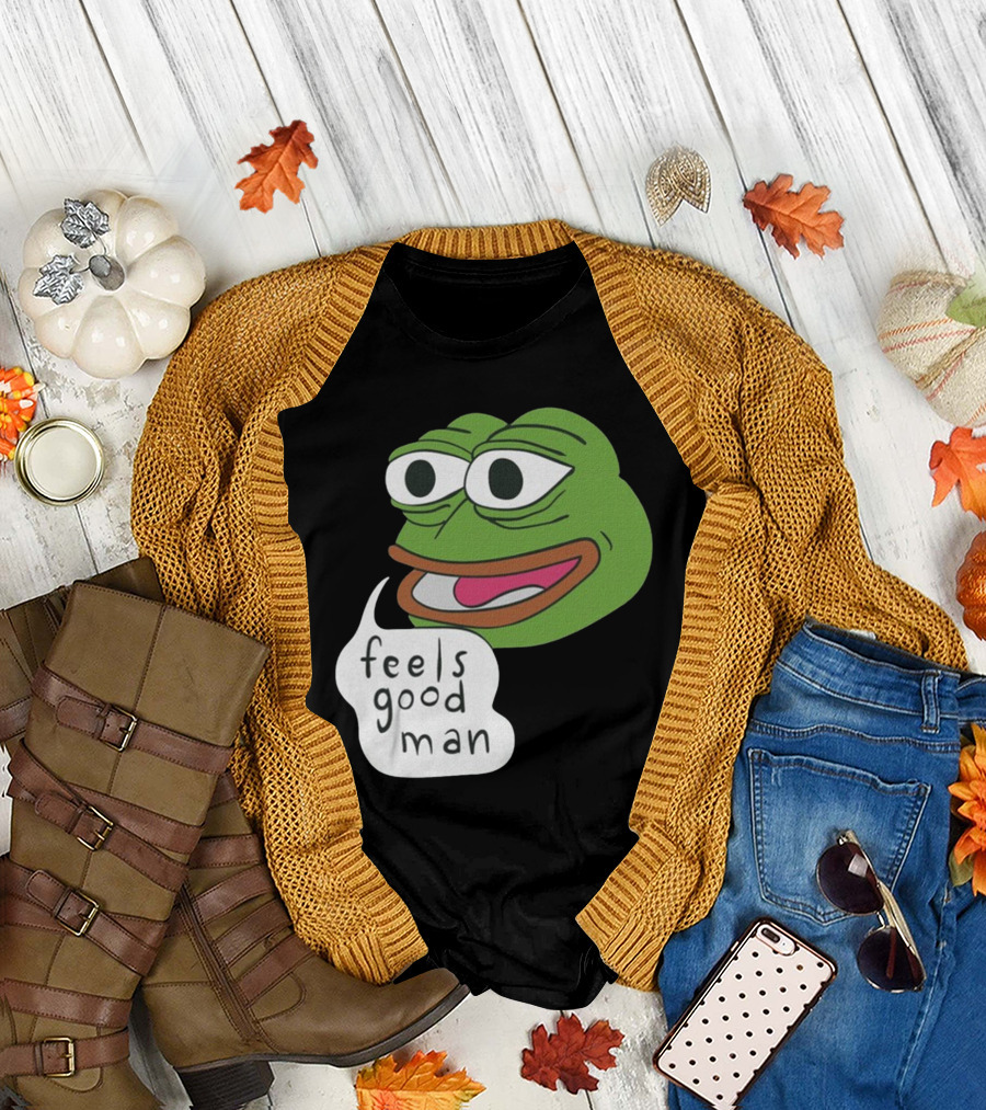 Pepe Feels Good Man Meme Iconic Expression T-Shirt