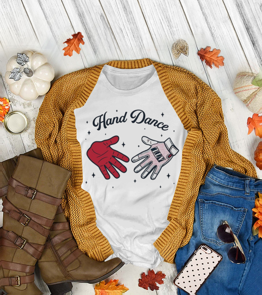 Rotowear Hand Dance Red Glove and White Baseball Glove Clap T-Shirt