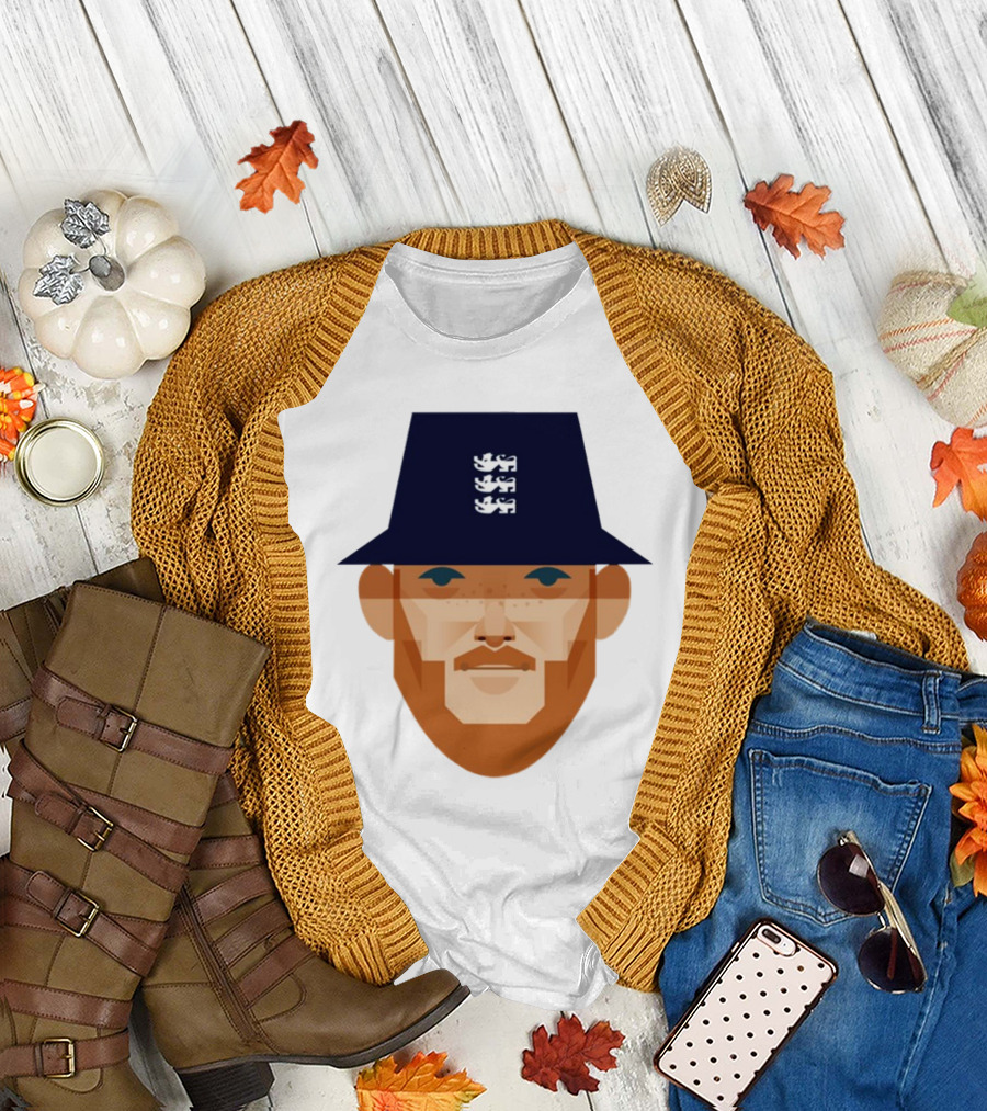 Stanley Chow Ben Stokes England Cricket Hat Three Lions T-Shirt