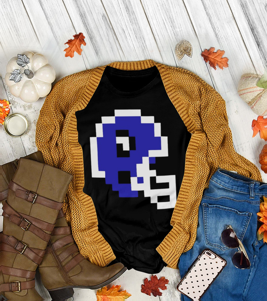 Thatsgoodsports 8 Bit New Retro Football Helmet T-Shirt
