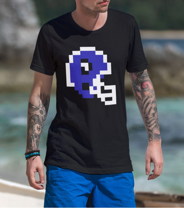 Thatsgoodsports 8 Bit New Retro Football Helmet T-Shirt