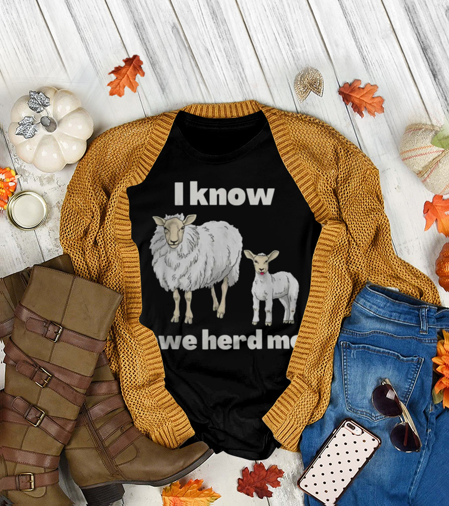 I Know Ewe Herd Me Funny Sheep Farmer Fathers Day Dad Jokes T-Shirt