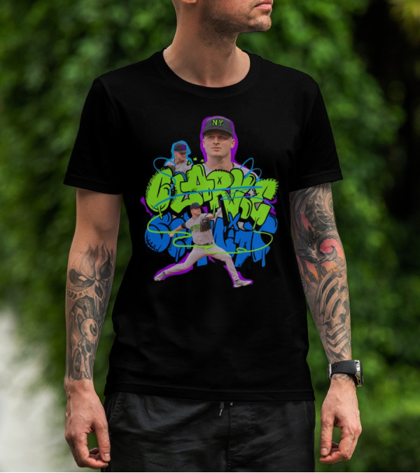 Clarke Schmidt NY Street Graffiti Pitcher T-Shirt