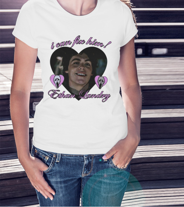 I Can Fix Him Ethan Landry Heart Scream Mask T-Shirt