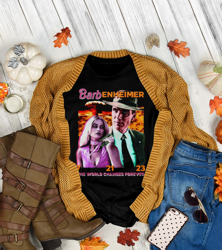 Barbenheimer The World Changes Forever 7 21 23 T-Shirt