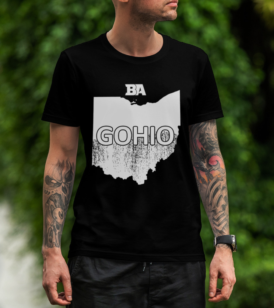 BA GOHIO Ohio Map T-Shirt