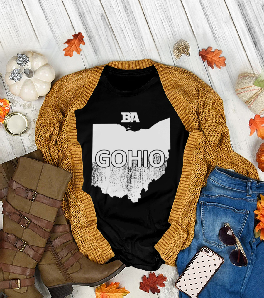 BA GOHIO Ohio Map T-Shirt