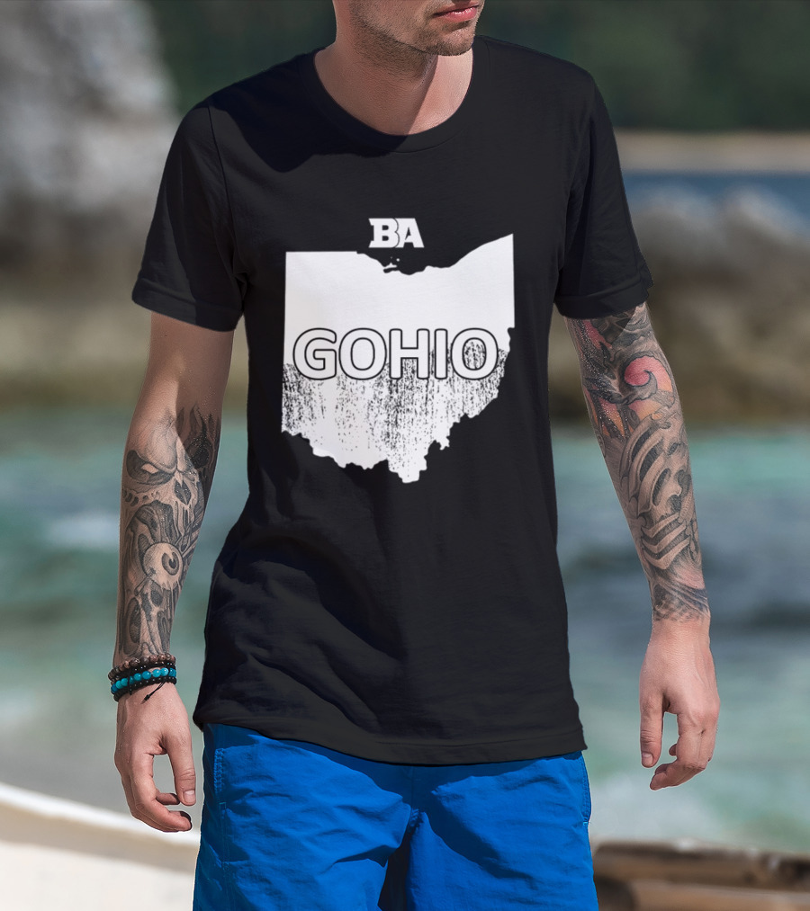 BA GOHIO Ohio Map T-Shirt