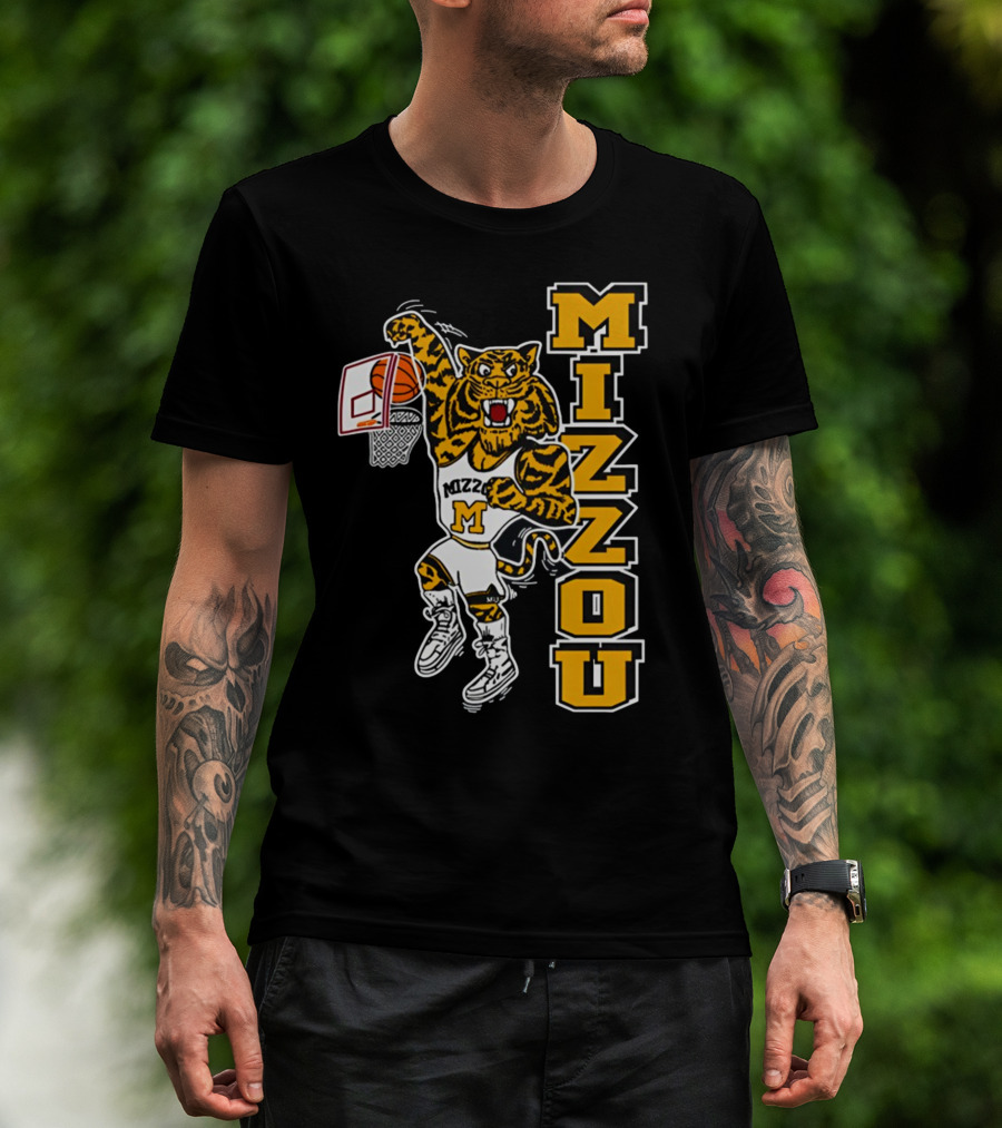 Mizzou Missouri Tiger Basketball Slam Dunk T-Shirt