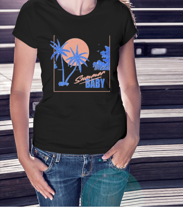 Summer Baby Tropical Sunset Vibes T-Shirt