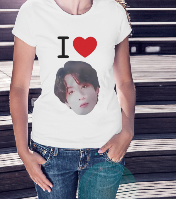 Connor Price I Love Jungkook BTS Face Heart T-Shirt