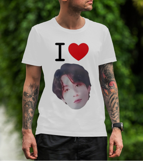 Connor Price I Love Jungkook BTS Face Heart T-Shirt