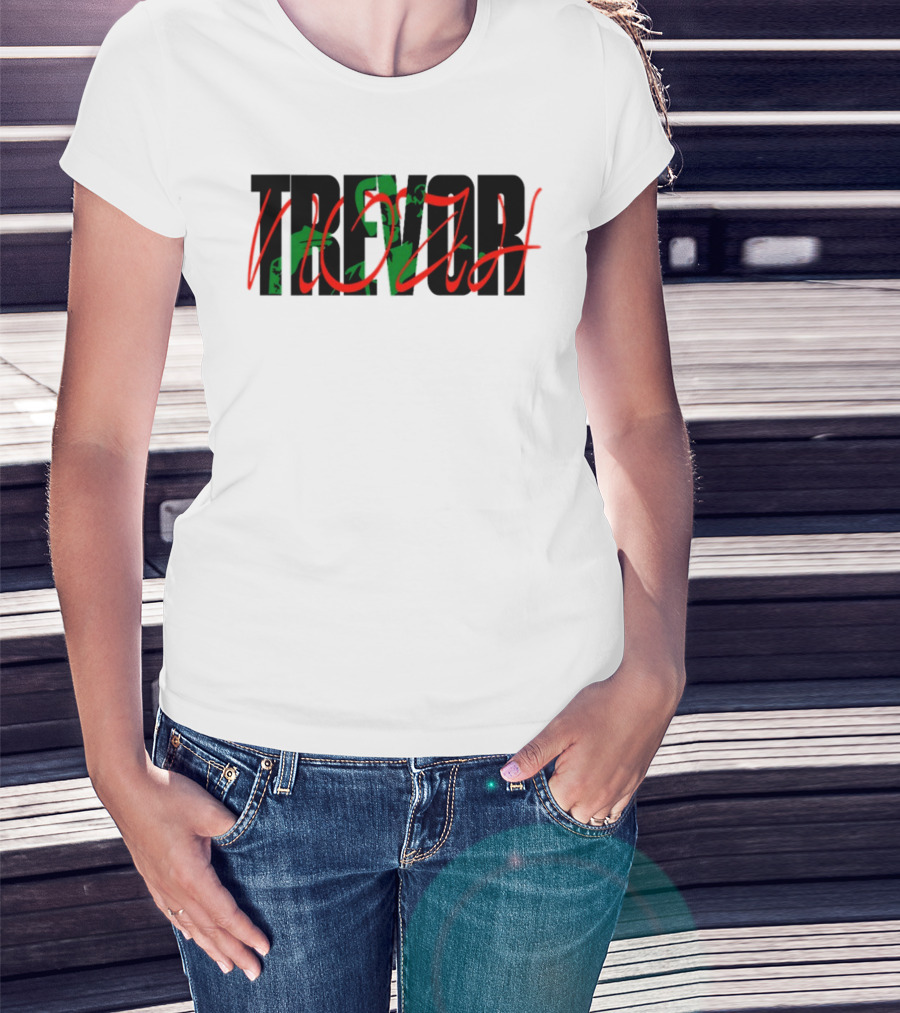Trevor Noah With Green Art And Red Script T-Shirt
