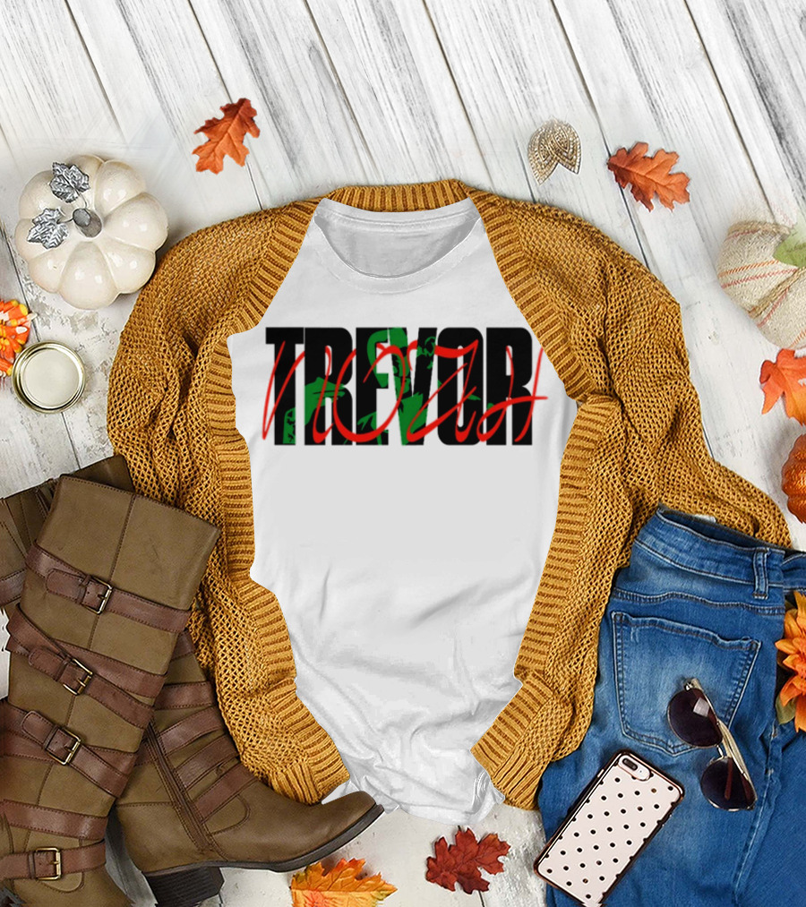 Trevor Noah With Green Art And Red Script T-Shirt