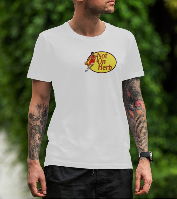 Not On Herb Basketball Player In Red Jersey T-Shirt