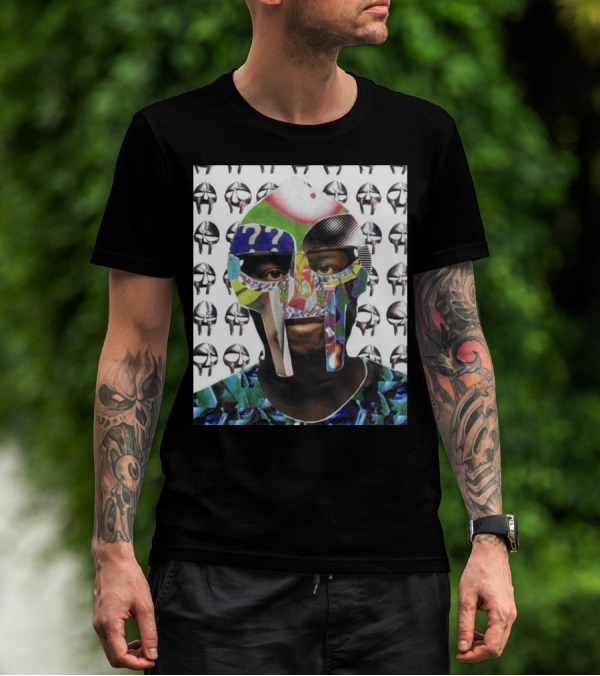 Ian Woods MF Doom Collage Mask T-Shirt