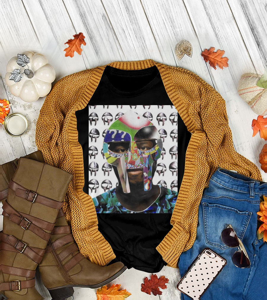 Ian Woods MF Doom Collage Mask T-Shirt