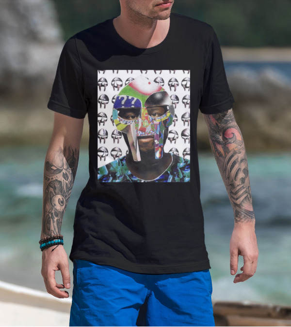 Ian Woods MF Doom Collage Mask T-Shirt