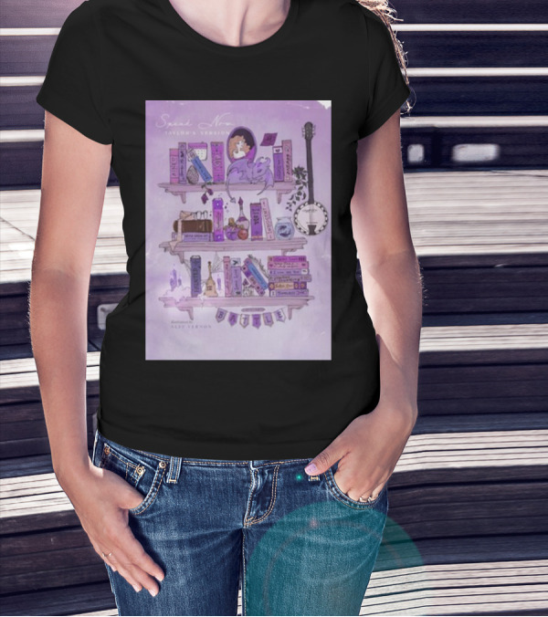Bookshelf Of Speak Now Taylor's Version Illustrated By Alfie Vernon T-Shirt
