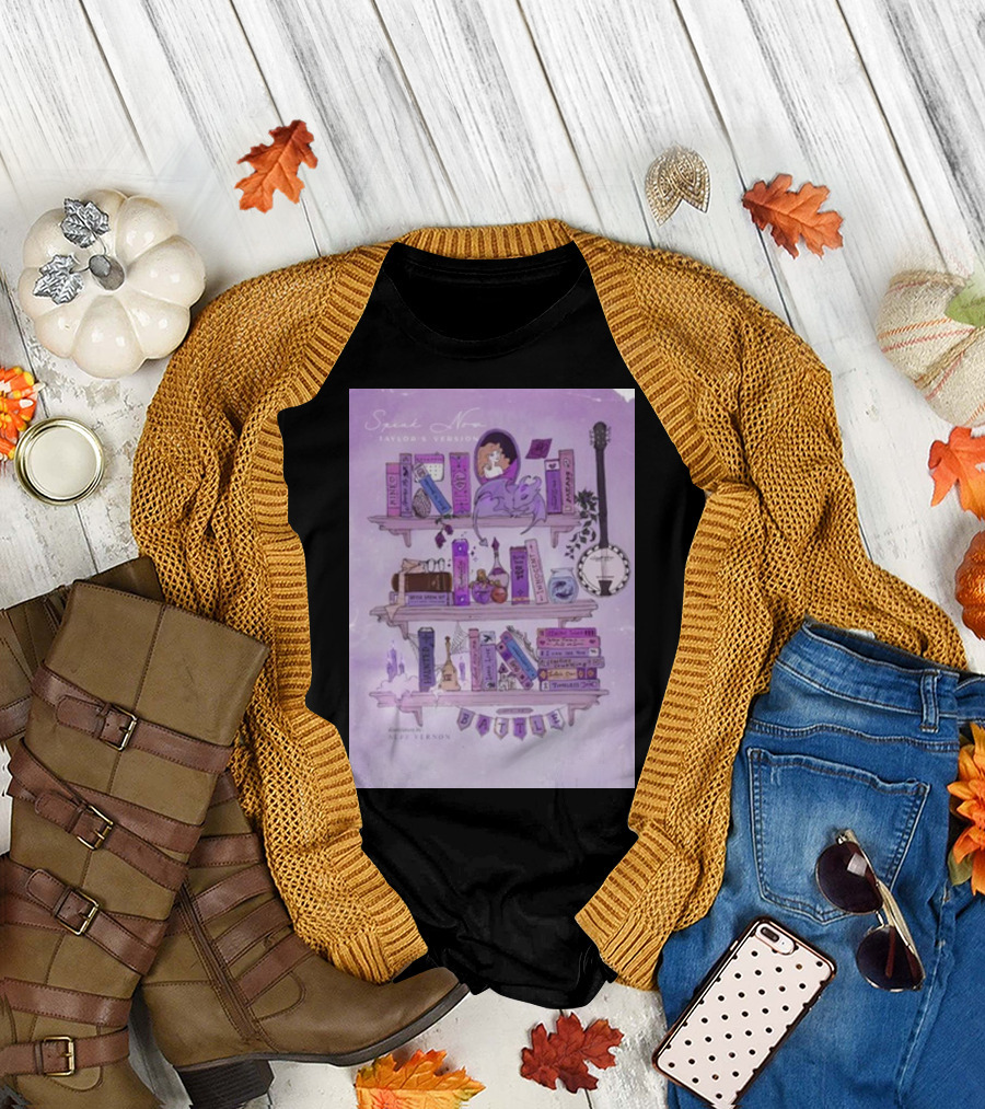 Bookshelf Of Speak Now Taylor's Version Illustrated by Alfie Vernon T-Shirt