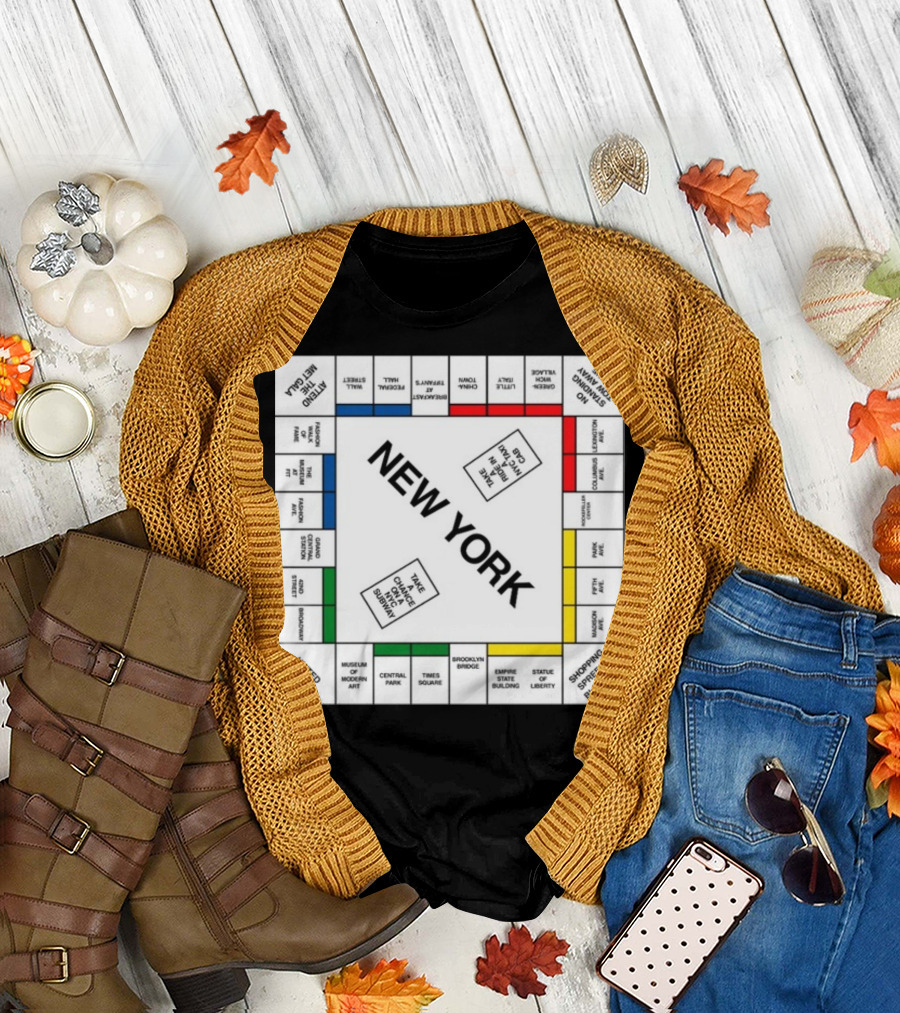 New York Monopoly Board Carrie Bradshaw Edition T-Shirt
